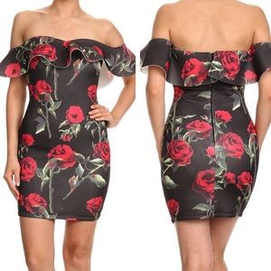 OFF THE SHOULDER FLORAL DRESS